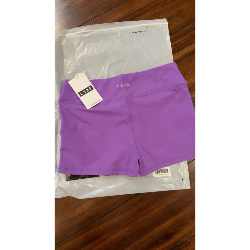 LSKD RXD Micro Short Tights Iris Purple Athletic Workout Shorts-Iris NEW NWT - Picture 2 of 16